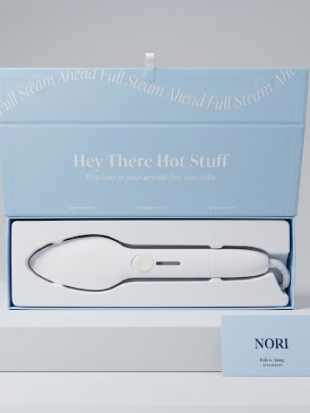 Nori "The Nori Press" Handheld Steam Iron in White